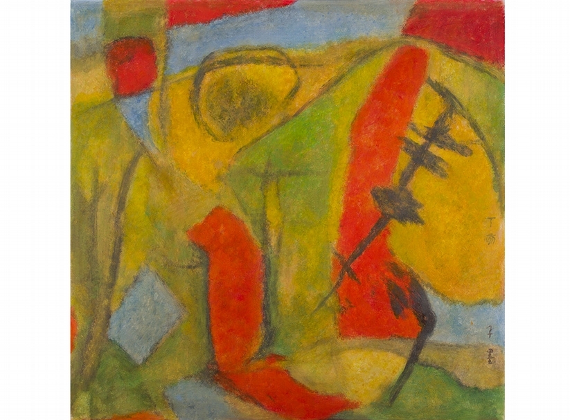 劉德維，色是空裡色，空是色裡空，150x150cm，綜合材料，2007。