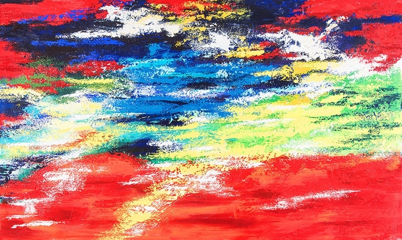 彭雄渾 Spectrum_Red No.3 180x300cm Acrylic on Canvas 2015