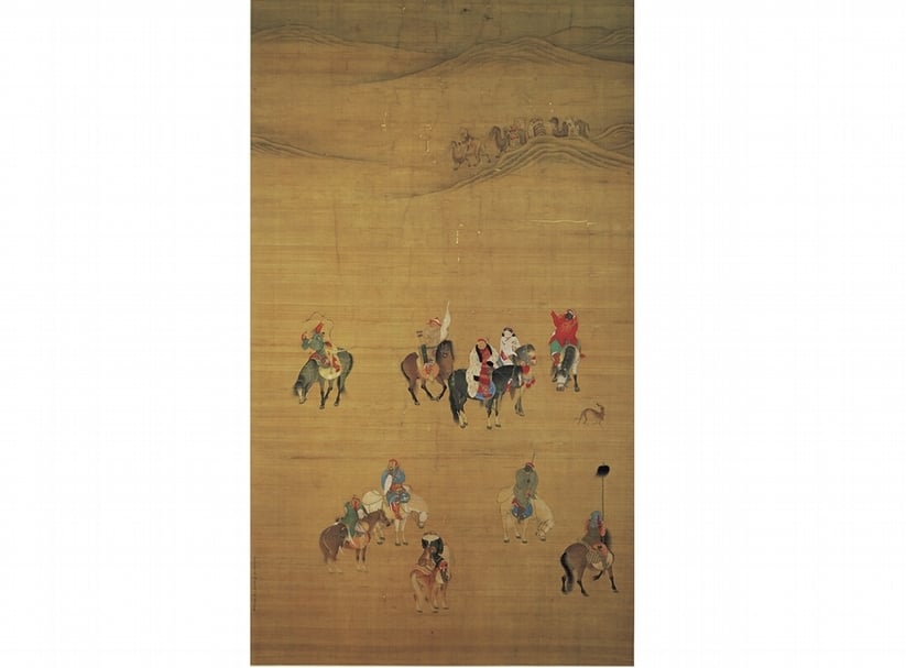 圖10 元．劉貫道〈元世祖出獵圖〉，182.9×104.1公分，國立故宮博物院藏。