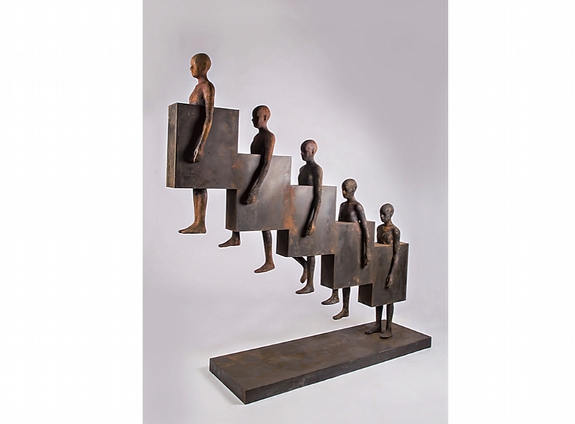 Jesus Curia《Upstairs Monumental》．青銅、鋼．175×180×44 cm．2016。（Nil Gallery提供）