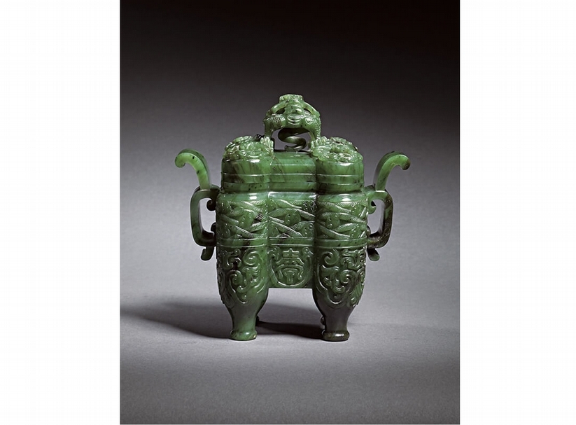圖1 Roger Keverne：盛清時期〈玉製香爐〉。圖︱倫敦亞洲藝術週官網（Asian Art in London）
