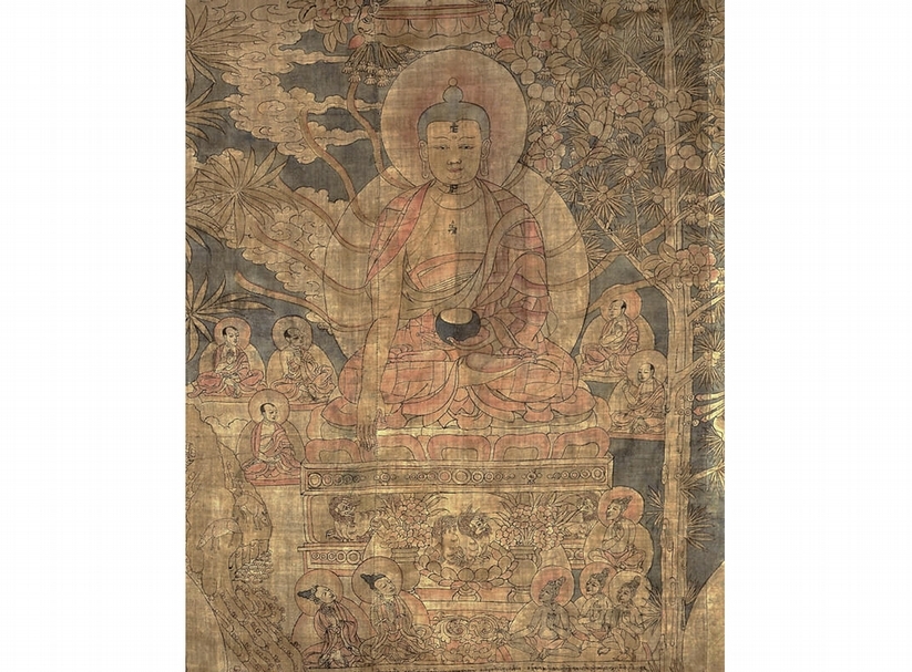 圖2 Rossi & Rossi：14世紀〈釋迦牟尼畫像〉。圖︱倫敦亞洲藝術週官網（Asian Art in London）