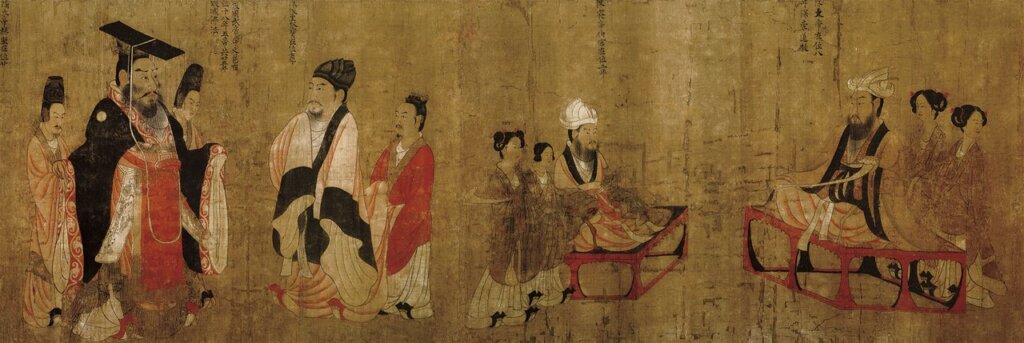 唐閻立本〈歷代帝王圖〉，美國波士頓美術館藏。圖為局部。