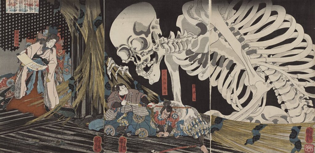 歌川國芳〈瀧夜叉施妖術召喚盟軍〉（1844），Museum of Fine Arts，Boston。William Sturgis Bigelow Collection，11.30468-70。Photographs©Museum of Fine Arts，Boston。