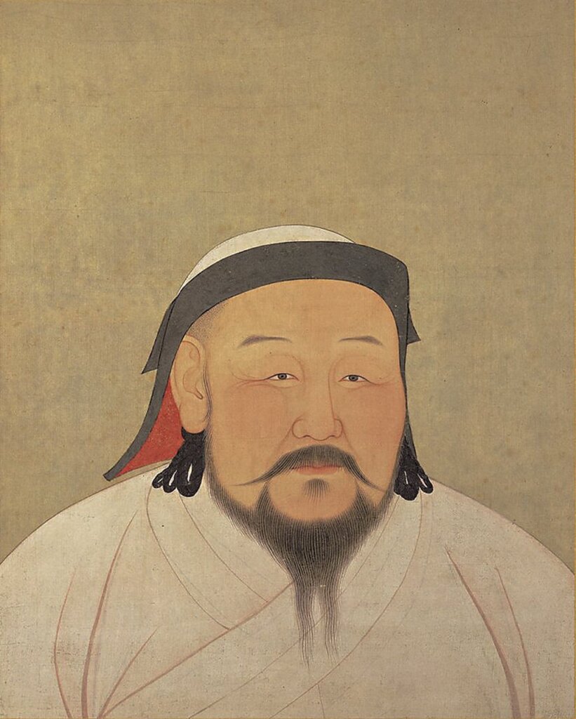 〈元世祖半身像〉，台北故宮藏。圖╱維基百科。