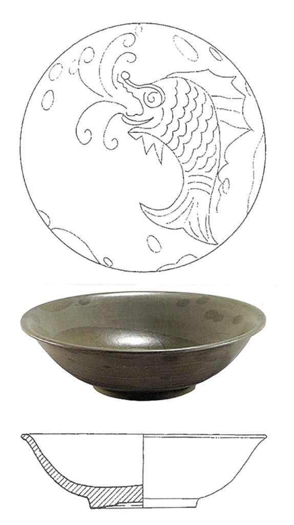 瓷茶碗。