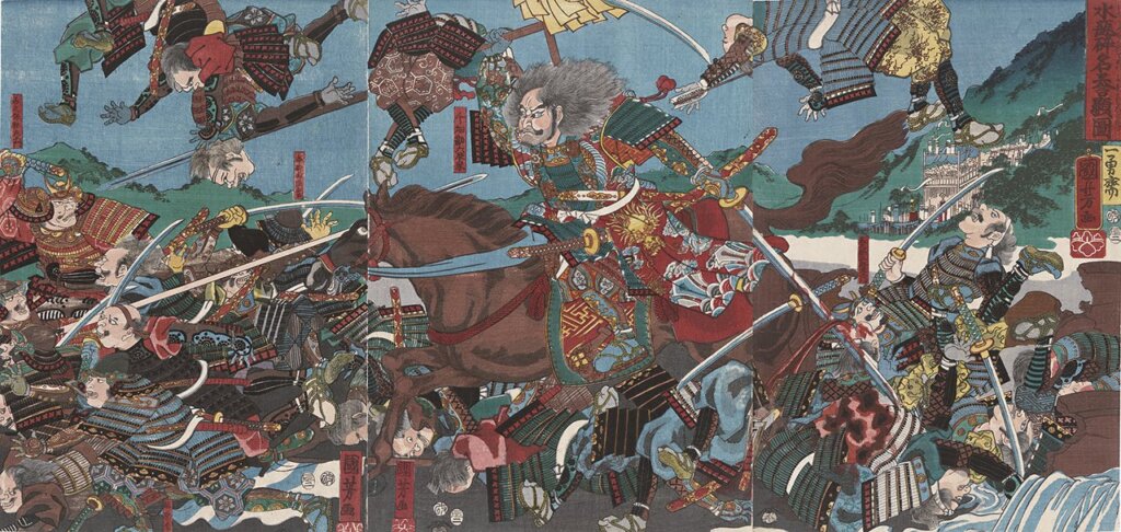 歌川國芳〈砸碎水瓶的英勇事跡〉（1856），Museum of Fine Arts，Boston。William Sturgis Bigelow Collection，11.38179a-c。Photographs©Museum of Fine Arts，Boston。