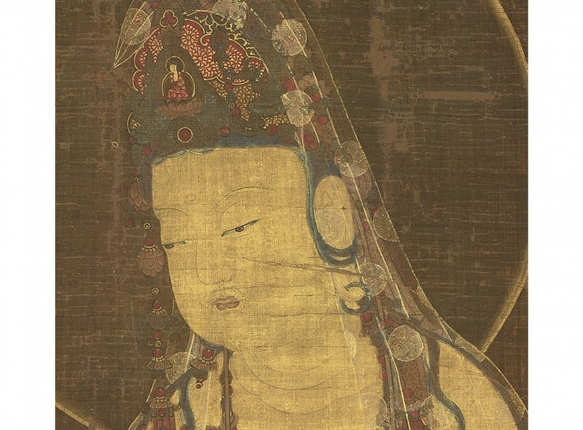 圖5-1 1323年〈水月觀音像〉局部。