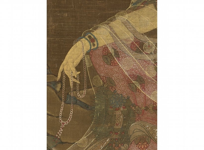 圖5-2 1323年〈水月觀音像〉局部。