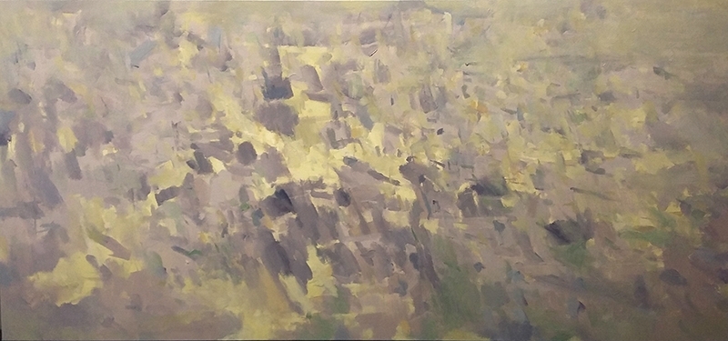 王公澤,宇宙躍動16-1,182x73cm,2015。
