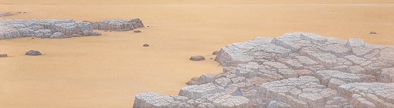 奇巖無相 49×172.5cm 水墨設色、金潛紙 2015