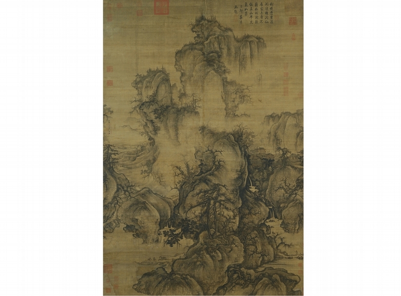 宋郭熙〈早春圖〉,158.3×108.1公分,展期11月16日至12月26日。圖/國立故宮博物院。
