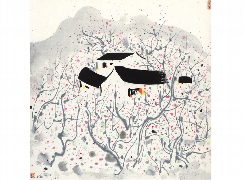 吳冠中《紅梅》。圖｜羅芙奧