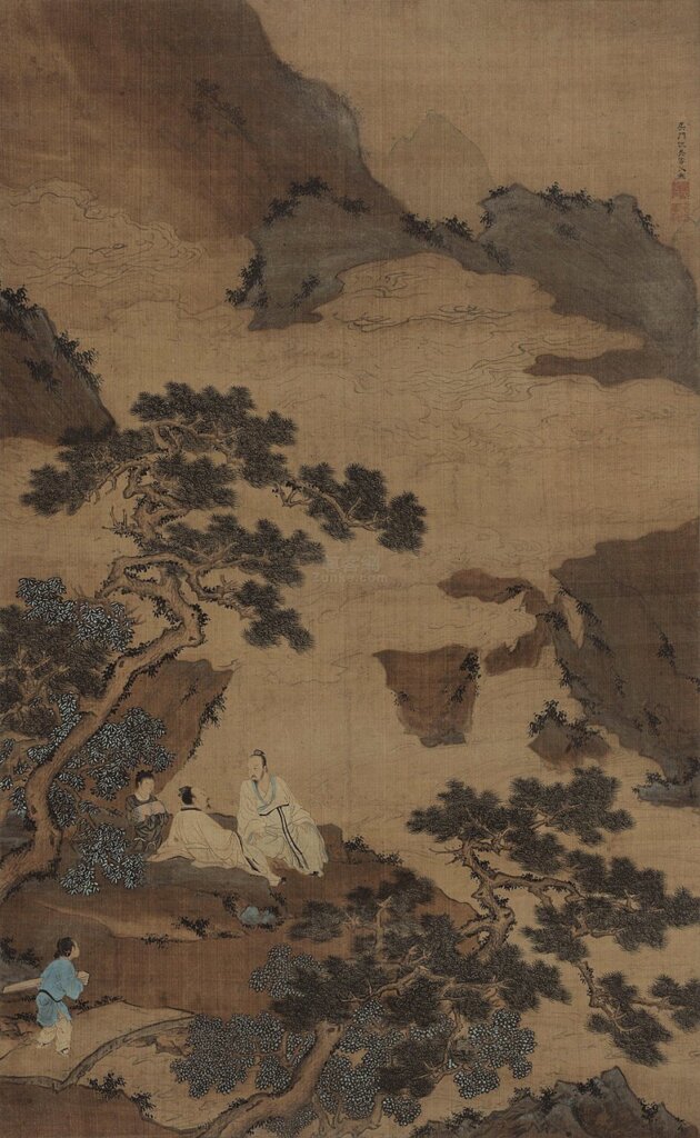 保利香港編號564仇英〈松下論道圖〉，成交價306萬港元。