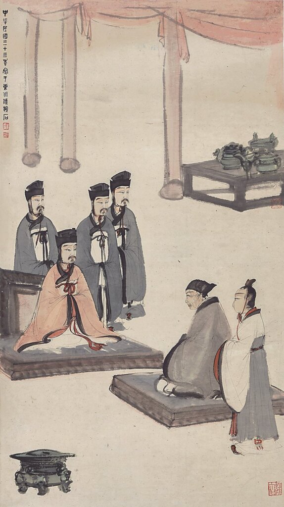 香港蘇富比編號1362傅抱石〈鄭莊公會母〉，成交價1688萬港元。