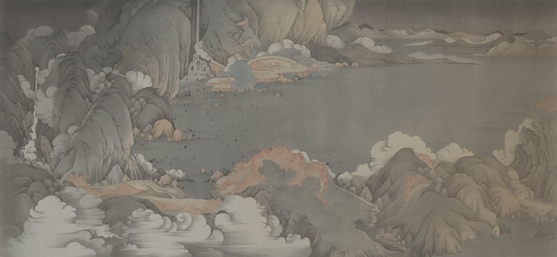 郝量│瀟湘八景－琳瑯 絹本水墨 184x387cm 2015 圖│尤倫斯當代藝術中心