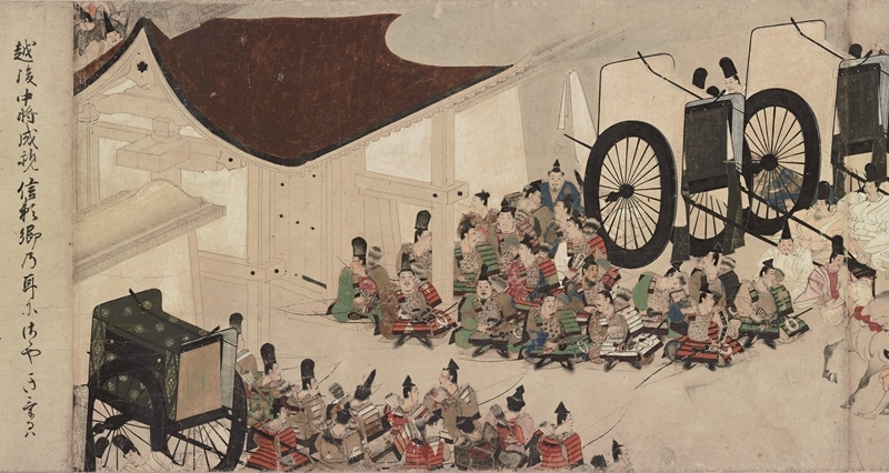 圖1 鎌倉時代〈平治物語繪詞〉，日本國寶，東京國立博物館藏。圖為局部。圖︱東京國立博物館