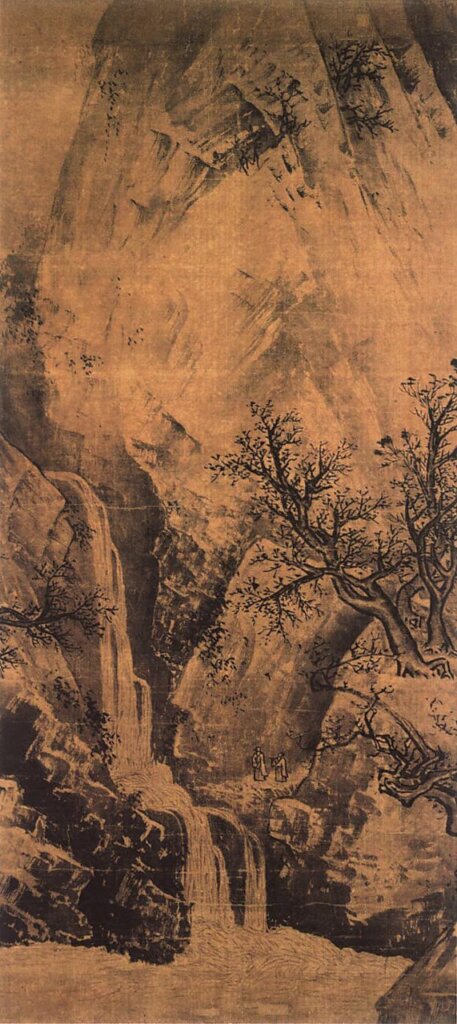 宋代李唐〈秋景山水圖〉，日本京都高桐院藏。圖為雙幅之一。