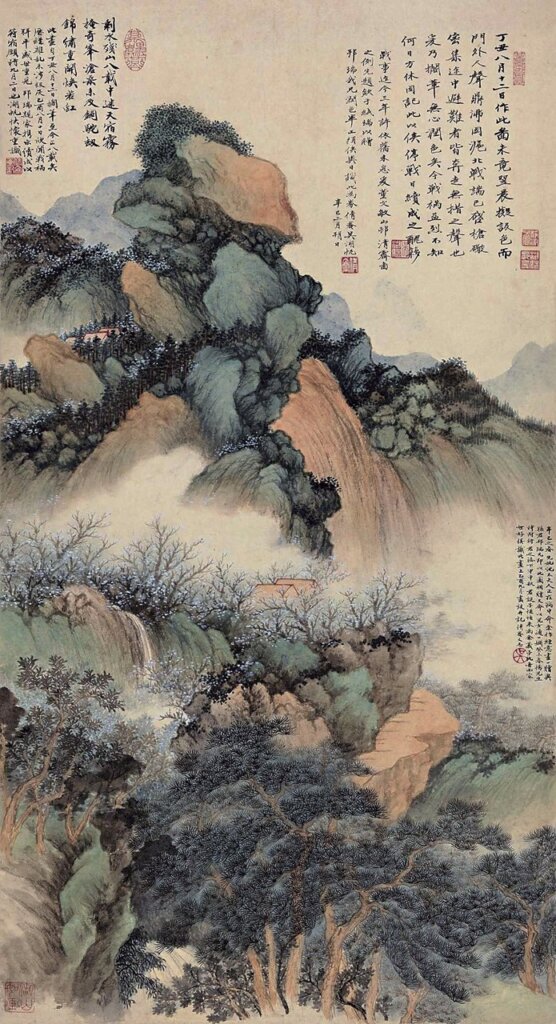 民國吳湖帆〈錦繡奇峰〉，成交價人民幣4082.5萬元。