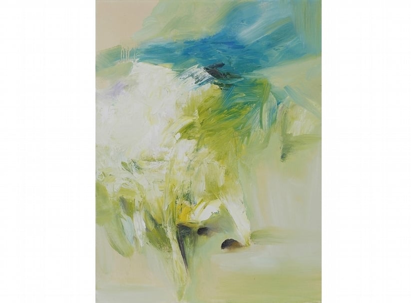 野薑花 Wild Ginger Lily, 油畫 Oil on Canvas, 61x45.5cm, 2016