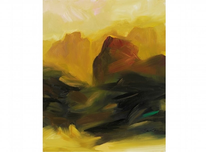桔築山色 Orange Landscape, 油畫 Oil on Canvas, 65x53cm, 2016