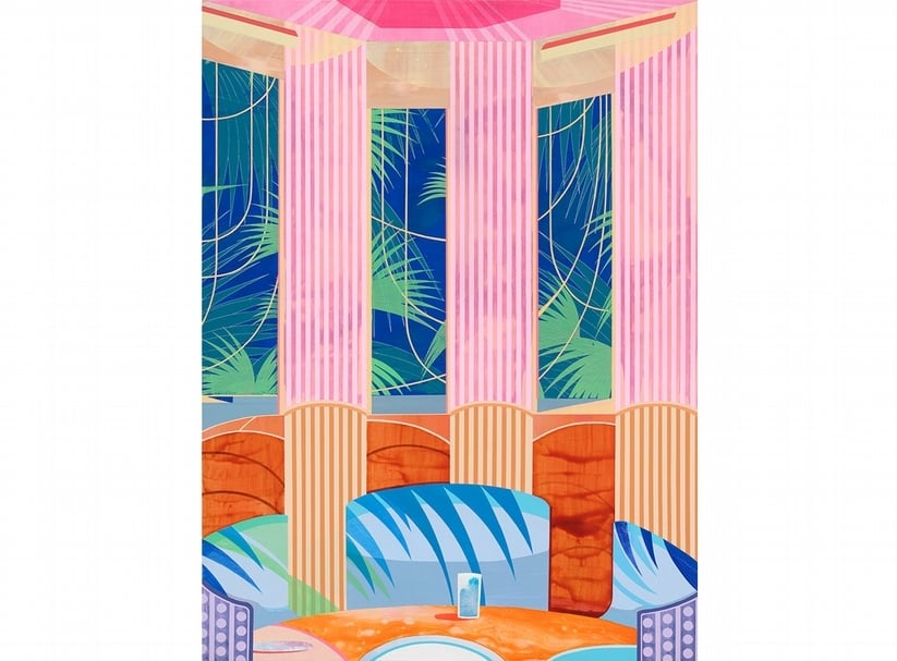 溫孟瑜 樹影與對話 Leaf Shades the Talk 壓克力彩、畫布 80x60cm 2016