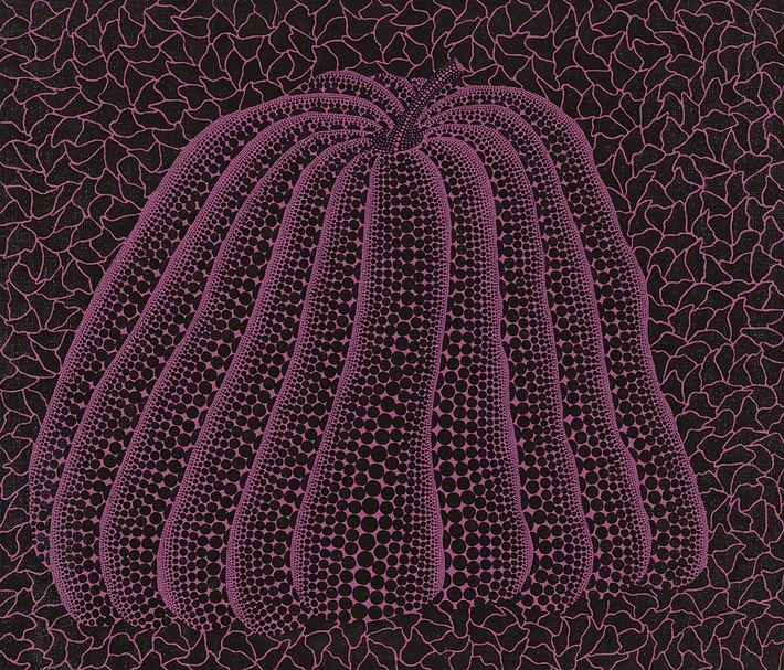 草間彌生《南瓜》.壓克力畫布.45.5×53 cm.1992。預估價:200萬至300萬港元。圖|香港蘇富比