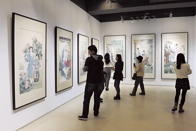 大觀藝術空間「意態淑真─王意評個展」展覽現場。圖/大觀藝術空間