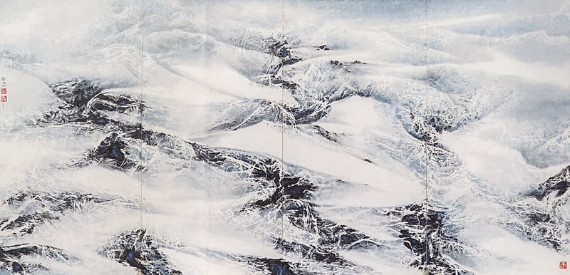 劉國松《風雪之舞》於北京匡時十周年秋拍中，以約1001萬人民幣成交，也是藝術家個人拍賣紀錄第3高價。圖｜本刊資料室