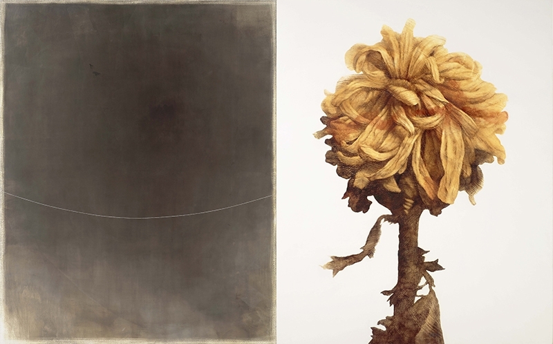 張淳皓 Chang Chunhao 靈魂容器—髮 Soul Container—Hair 油彩畫布 Oil on canvas 130x162cmx2pcs 2016
