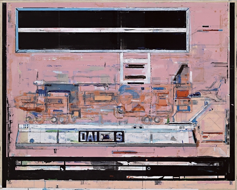 陳建榮《Aircraft 05》.複合媒材、壓克力、畫布.130×162cm.2013。