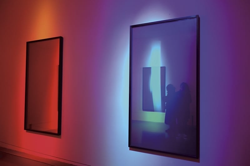 龍美術館「詹姆斯．特瑞爾回顧展」展覽現場。（攝影／王凱梅）