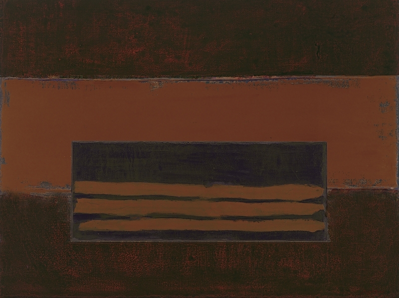蘇笑柏《替》．油彩、大漆、麻布、木板．166×220 cm．2008。圖｜中國嘉德