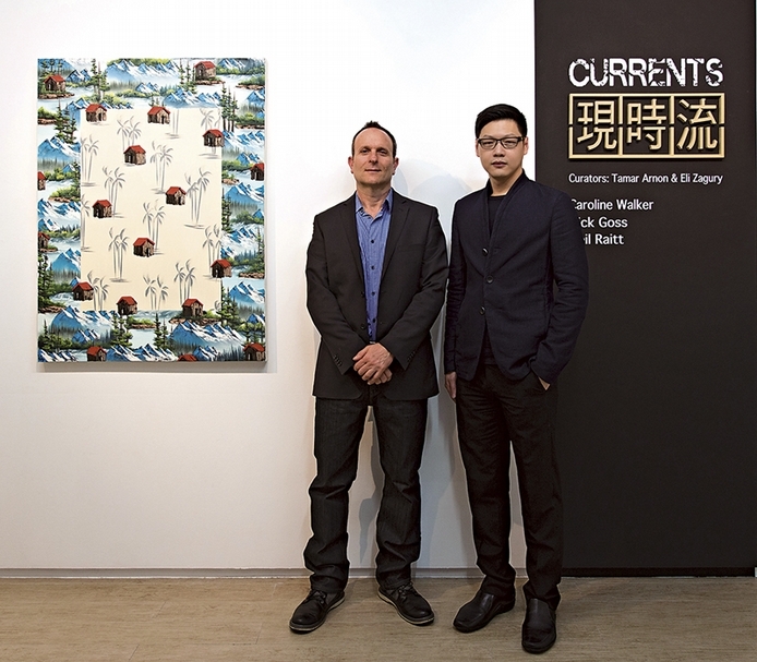 大未來林舍畫廊台北負責人林岱蔚（右）與策展人Eli Zagury合影。圖／大未來林舍畫廊