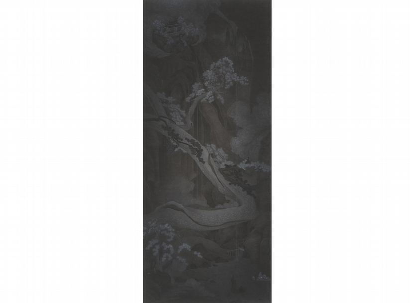 肖旭│瑯嬛 水墨、紙本 135x65cm 2016 台北當代藝術館提供