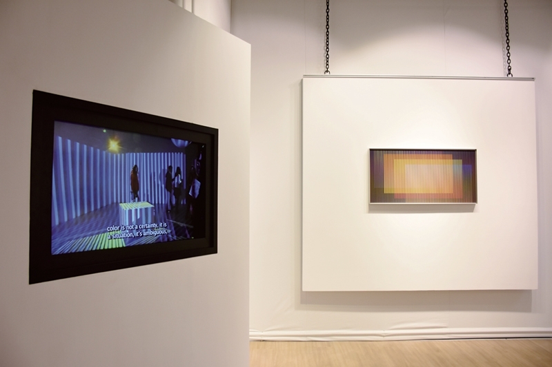 「卡洛斯．克魯茲-迭斯：Mastering Colour」展覽現場。圖｜Puerta Roja
