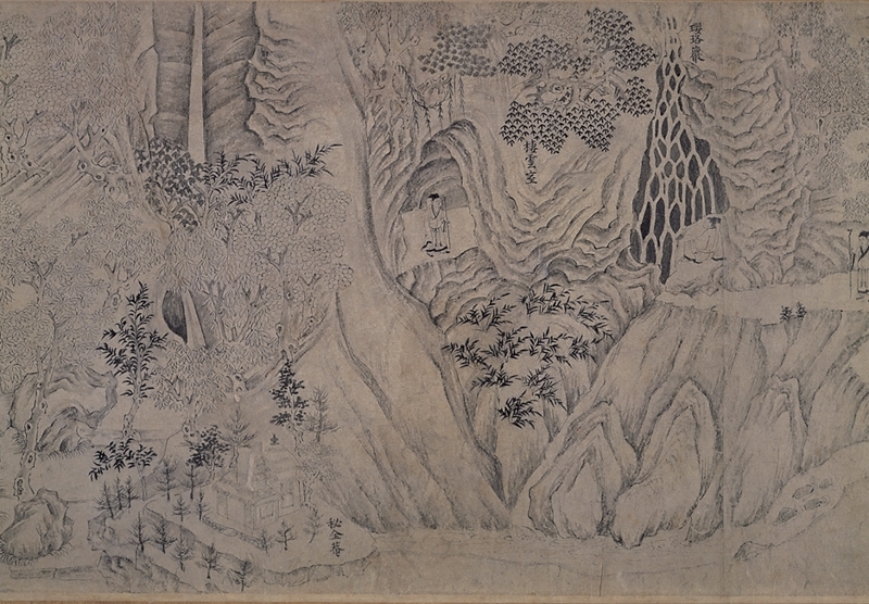 圖4 宋李公麟〈山莊圖〉「瓔珞巖」一景，台北故宮藏。圖∣廖堯震