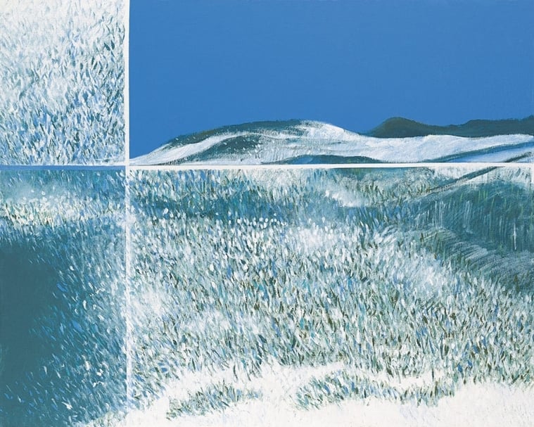 王陳靜文 天地有情 130x162cm 壓克力 2002年 墨海樓國際藝術研究機構提供