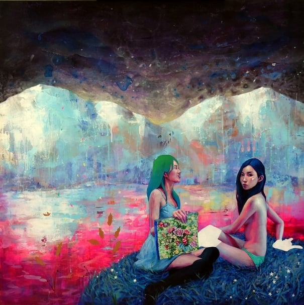 王凱虹 世界之外-1 120x120cm 壓克力畫布 2016 名冠藝術館提供