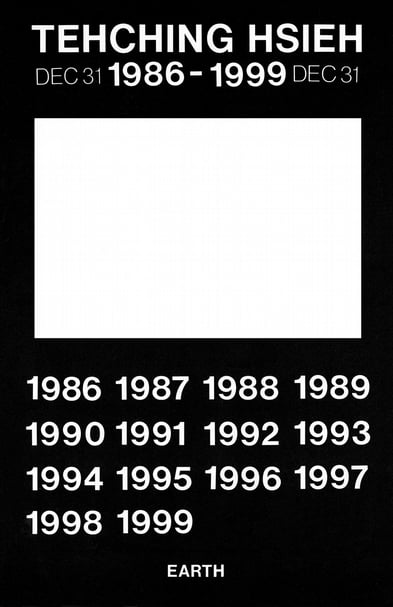 謝德慶《一年行為表演 1986-1999，地球》。© 謝德慶（藝術家及尚凱利畫廊提供）