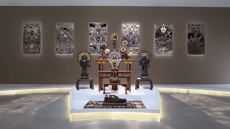 2016年楊茂林在北美館舉辦大規模回顧展「Made in Taiwan」。（攝影／楊婉茹）