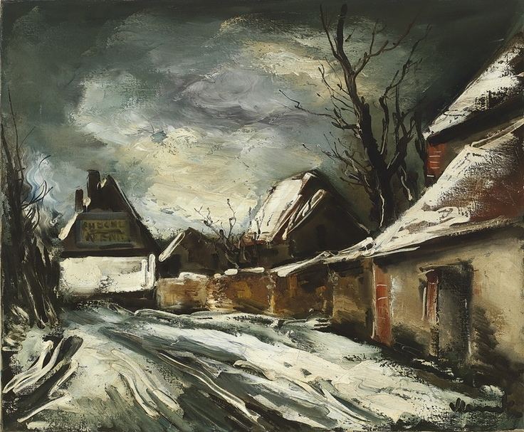 烏拉曼克《鄉村雪景》．油彩、畫布．60×73 cm。圖｜羅芙奧