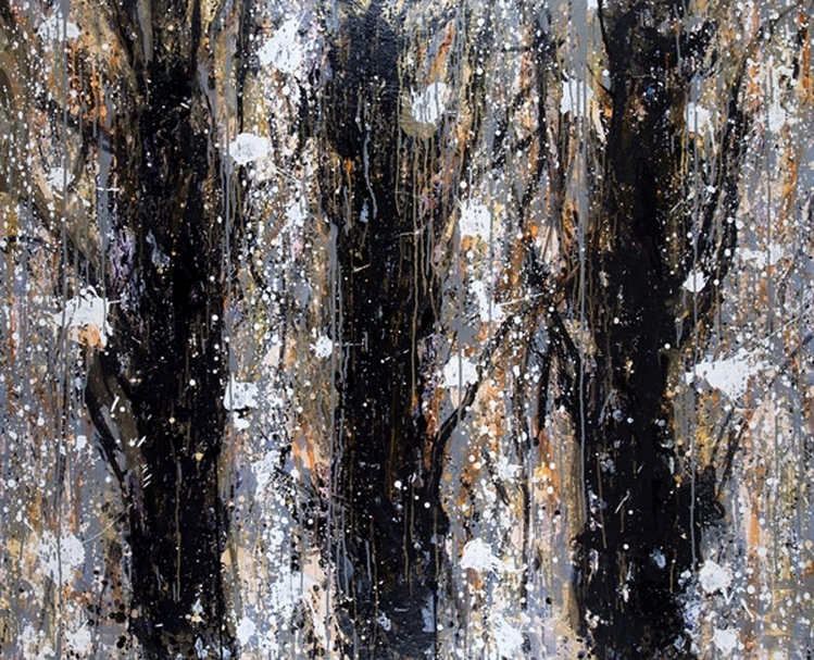 李奉 秘在形山3 162x130cm 壓克力彩、畫布 2012 圖／李奉