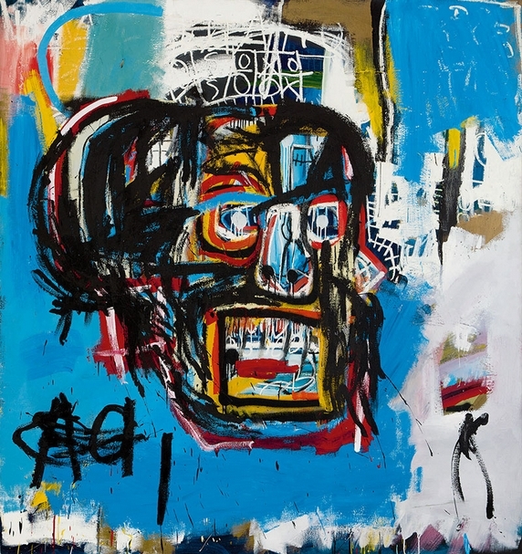 Basquiat 1982年 《Untitled》一作,加計佣金後以1億1千萬美元賣出 (紐約蘇富比)