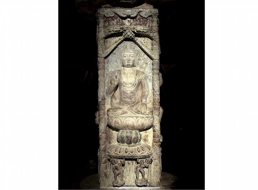 唐代鄧峪石塔塔身。圖╱山西博物院。