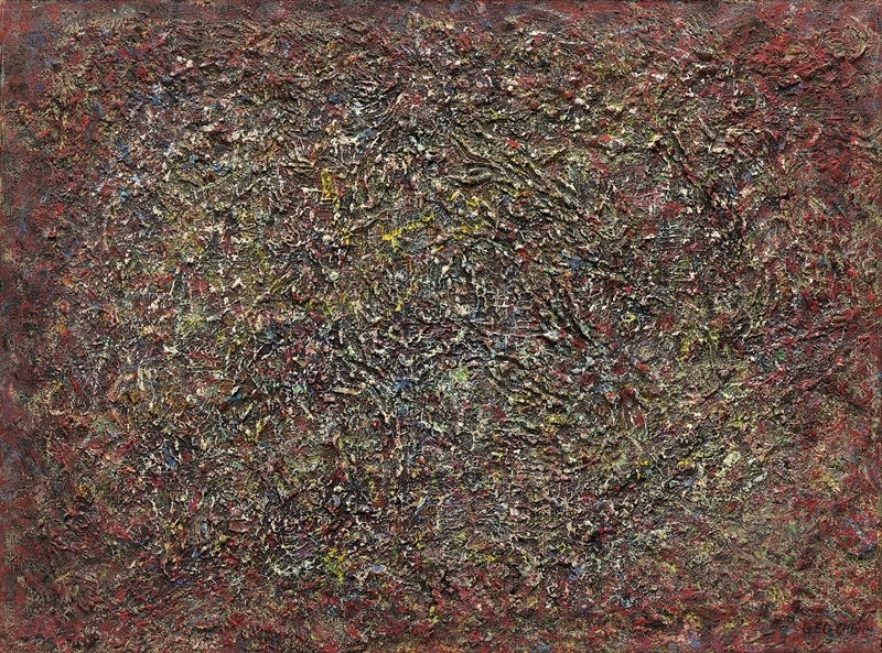 陳蔭羆《抽象》．油彩、畫布．61×81.5 cm。圖｜中誠