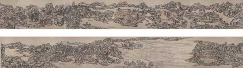 圖5 王原祁〈輞川圖〉，35.6×545.5公分，美國大都會博物館藏。圖∣本刊資料室