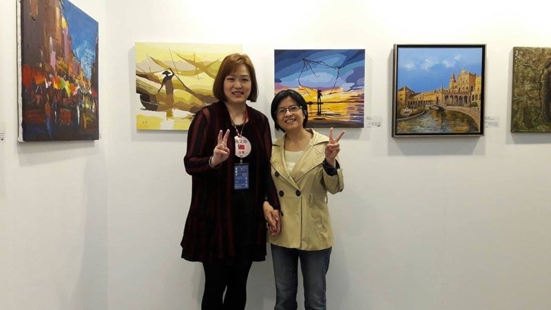 左:藝術家施又中 右:Wcollect 藝術行銷顧問郭境澄 圖/Wcollect