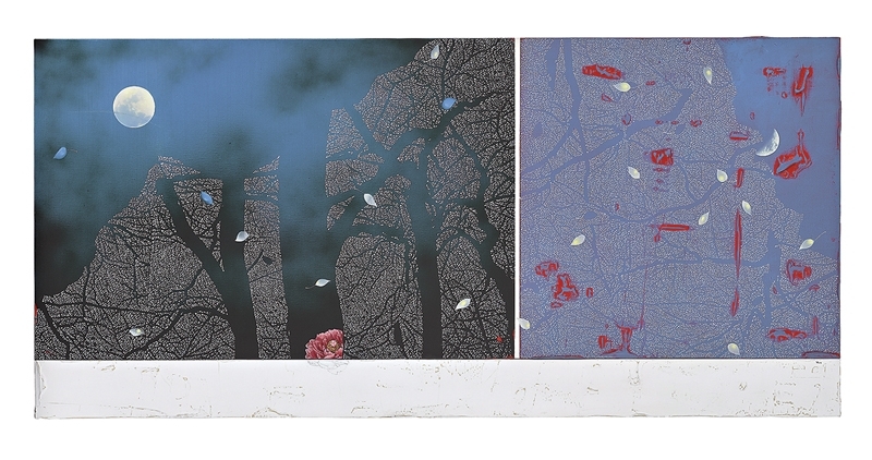 傅作新《思念》．油彩畫布．92×200 cm．2016。圖／台北僑福芳草地畫廊
