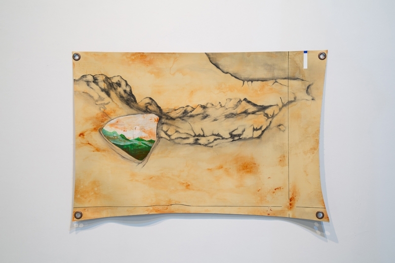 周代焌，《風洞中的現實》，2016，壓克力顏料／畫布，90x60cm 圖／誠品畫廊
